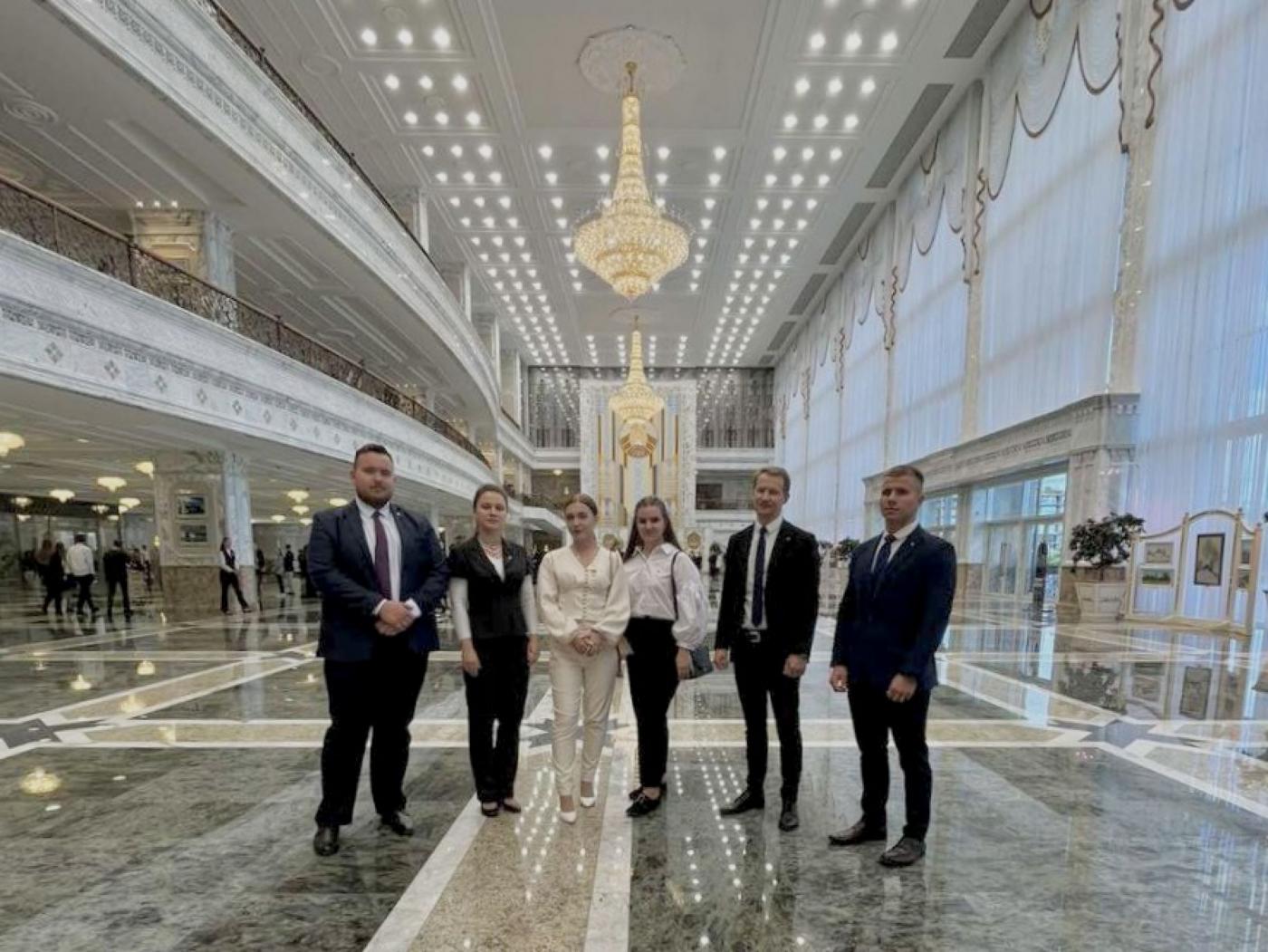 Делегаты БНТУ на открытом уроке Президента Республики Беларусь во Дворце Независимости